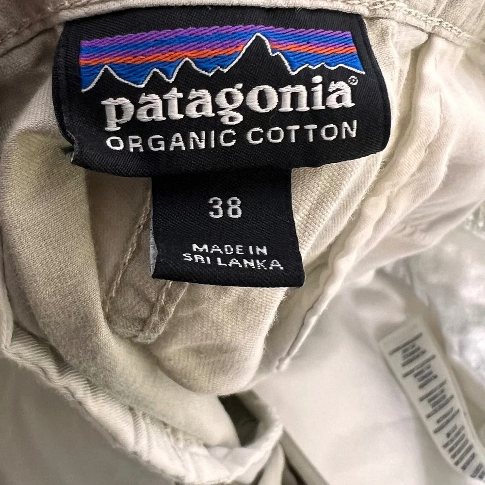 Patagonia Organic Cotton Hemp Blend Casual Khaki Shorts Womens Size 38‎
